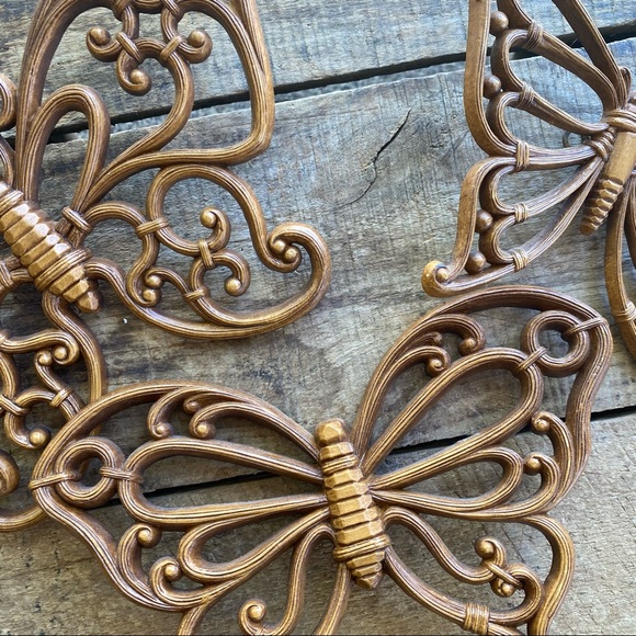 Vintage MCM Homco Butterfly Wall Decor 1978